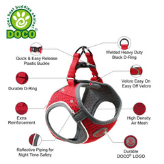 DOCO Athletica reflective piping improves night-time visibility for safer walks.