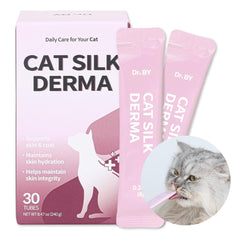 Doctor By Cat Silk Derma Lickable tube front shows easy coat care benefits.