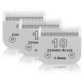 DODAER 3-pack 10# blades, detachable, ready for precise dog grooming.