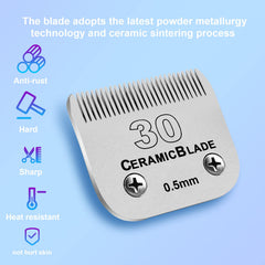 DODAER detachable blades-30: smooth mid-length cut for efficient clipper work.