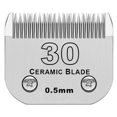 DODAER detachable clipper ceramic blade closeup shows sharp, heat-resistant trimming potential.