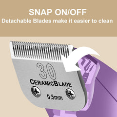 DODAER clipper compatibility closeup with Andis Oster Wahl logos for versatile use.