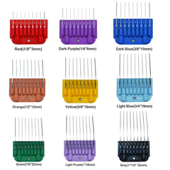 DODAER 9-color guide close-up showing color coding for easy size selection.