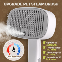 Doffur Cat Steam Brush ergonomic grip highlights comfortable long grooming with minimal fatigue.