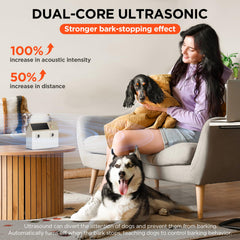 Dog bark deterrent three-mode setup allows tailored deterrence.