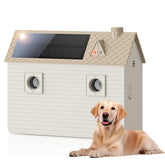 Dog bark deterrent weatherproof housing protects outdoor spaces.