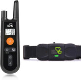DOG CARE training collar remote in use during park obedience session