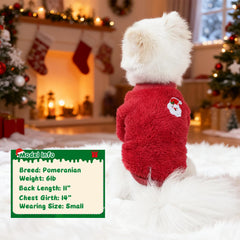 Dog Christmas Sweater XXS chest view with snug fit for tiny breeds