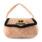 Dog Diggin Designs Runway Pup toy purse with squeaker for playful fetch.