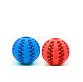 Dog Enrichment Puzzle Ball red close-up highlighting durable BPA-free rubber for interactive play