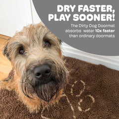 Dog Gone Smart Dirty Dog Doormat plush microfiber texture provides paw comfort.
