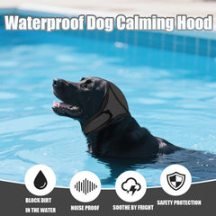 Dog Quiet Ear Cover waterproof outer fabric protects ears during baths and swimming