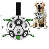 DogBall 8-inch with straps for easy fetch and secure grip during play.