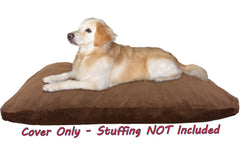 Dogbed4less denim cover stitching detail emphasizes reinforced seams for durability.