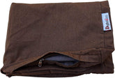 Dogbed4less heavy-duty denim cover on small bed; durable and machine washable for everyday pets