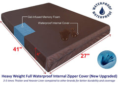 Dogbed4less memory foam bed side view showing plush materials for large dogs