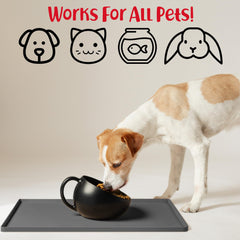 DogBuddy dog food mat easy-clean surface ideal for quick wipe-downs