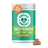 Doggie Dailies probiotics pumpkin chews bottle for dogs supports digestive health