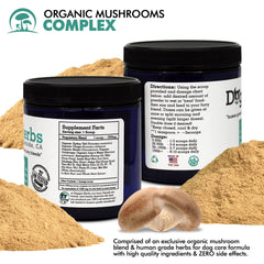 Doggie Herbs Immunity Powder Jar ready to mix into meals for daily wellness