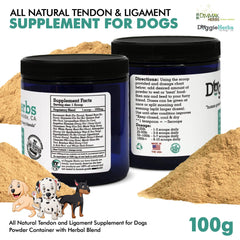 Doggie Herbs Teasel Root and Drynaria powder highlights tissue repair support.