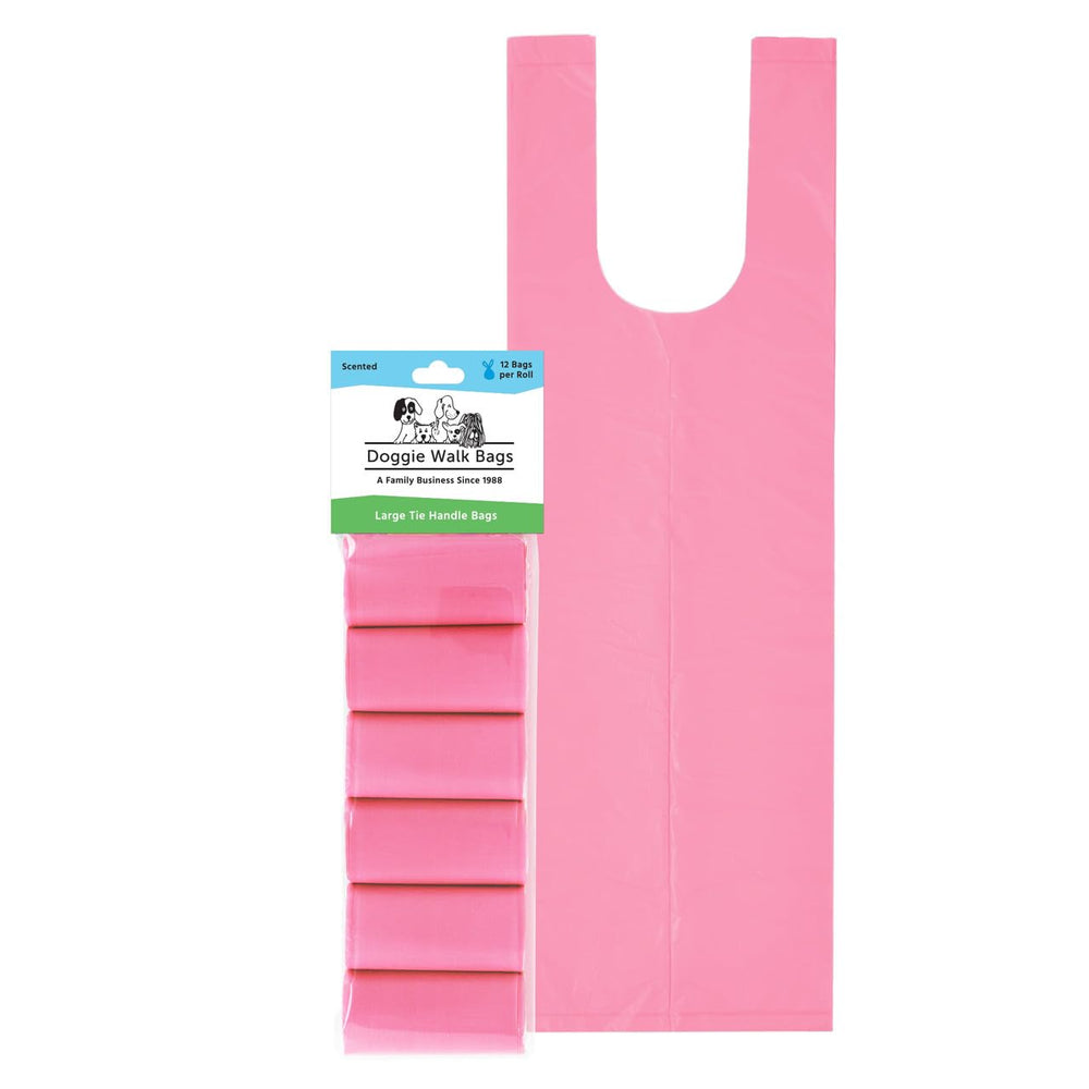 Doggie Walk Bags 72-count packaging for convenient on-the-go pickup
