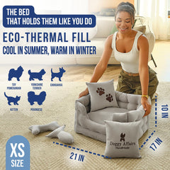 Doggy Affairs HandMade cross-section of temp-smart fibers for year-round comfort.