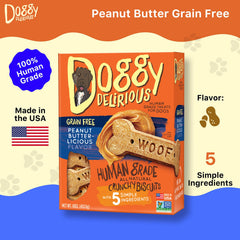 Doggy Delirious Crunchy Dog Treats sweet potato pumpkin bites, wholesome snack option.