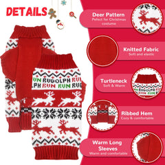 Doggyzstyle turtle neck warm dog sweater adds warmth on cold days.
