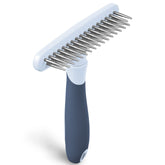 DOGI dog rake with double-row pins for gentle deshedding during grooming.