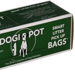 Dogipot bags in use during a dog walk for clean, responsible waste management.