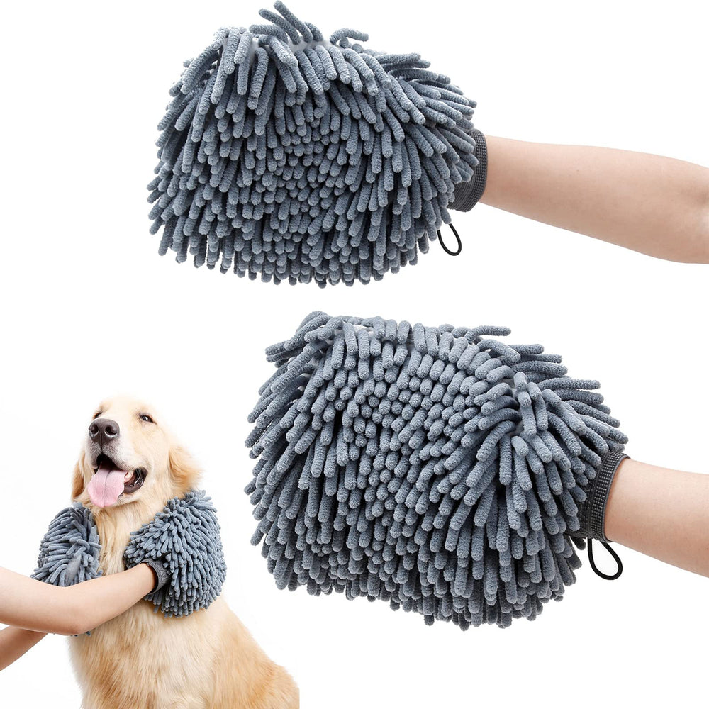 DogLemi Dog Dry Bath Gloves fiber closeup for quick moisture absorption
