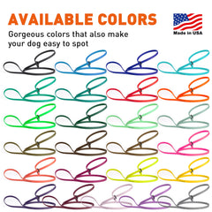 Dogline Biothane Slip Leash close-up shows durable biothane material.