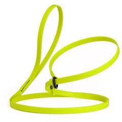 Dogline Biothane Slip Leash rolled for compact storage and quick setup.