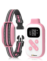 DOGLinsen pink bark collar on dog for calmer walks