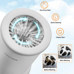 DOGNESS W01 bristle pad closeup highlights soft silicone bristles for gentle cleaning.