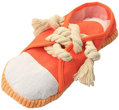 DOGOWU shoes-shape-squeaky-toy boosts playtime and redirects chewing for small to medium dogs
