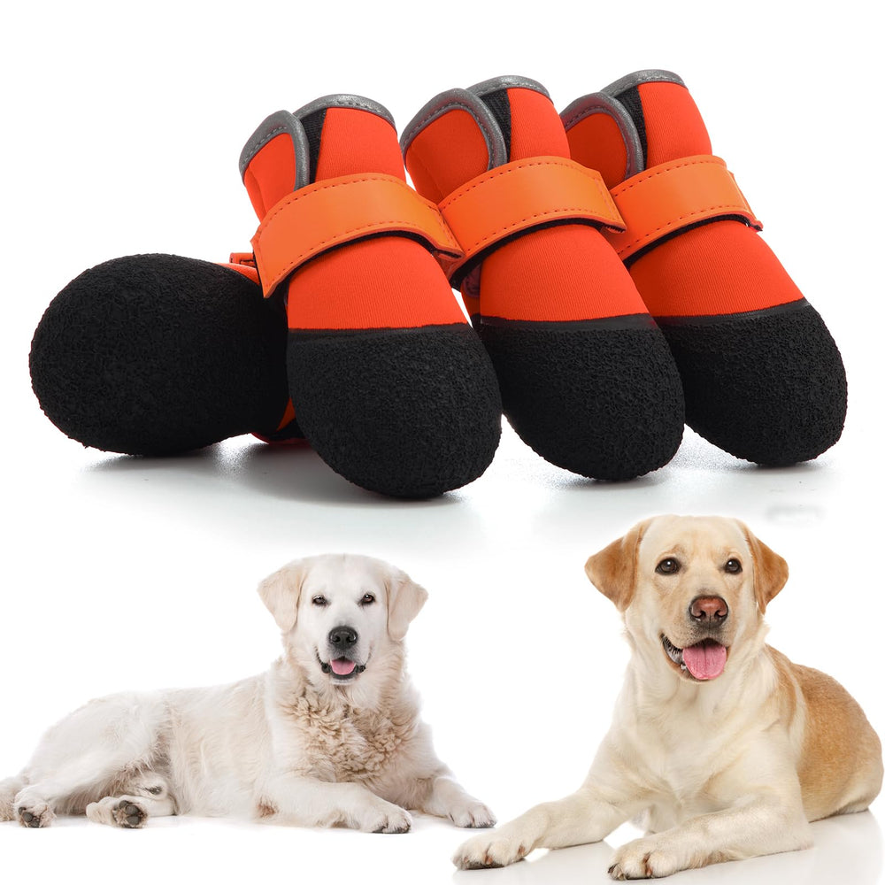 DOGOYS botas para perro, vista frontal, ofrecen ajuste cómodo y protección ligera.