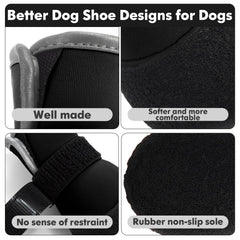 DOGOYS easy-on-off dog boots simplify getting ready.