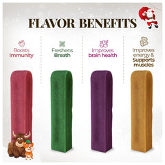 Dogsee Festive peanut-butter chew closeup showcasing durable texture and flavor.