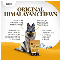 Dogsee Original Himalayan Yak Chews 12-bars display — natural ingredients for chewing