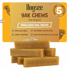 Dogsee Original Himalayan Yak Chews closeup shows textured surface for long-lasting entertainment.