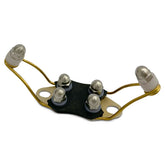Dogtra titanium enhanced winged contact points front view promoting even stimulation.