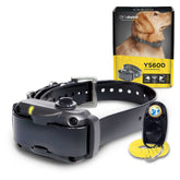 Dogtra YS600 front view collar on a dog showing compact receiver for medium to large breeds.