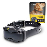 Dogtra YS600 collar worn on a dog during training for controlled barking.