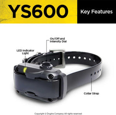 Dogtra YS600 waterproof collar can be used in rain and wet conditions.