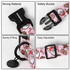 DOGWONG adjustable roll-buckle collar for easy fitting on dogs.
