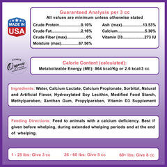 Dogzymes Canine Whelping Calcium Paste applied for simple administration during whelping