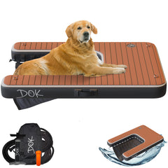 DOK Dog-DOK inflatable dock platform top view shows wide grippy surface for easy entry