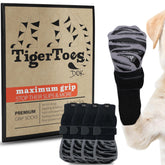 DOK TigerToes calcetines antideslizantes para perro, frente de la pata, mejora la tracción.