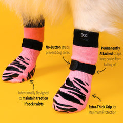 DOK TigerToes grip test twist shows grip remains reliable when the sock twists.